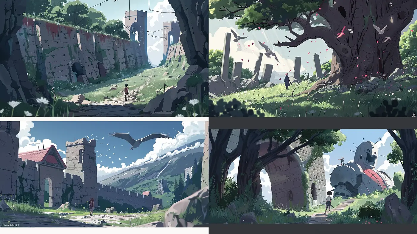 Serene and Ethereal Concept Art Landscapes - Midjourney sref style