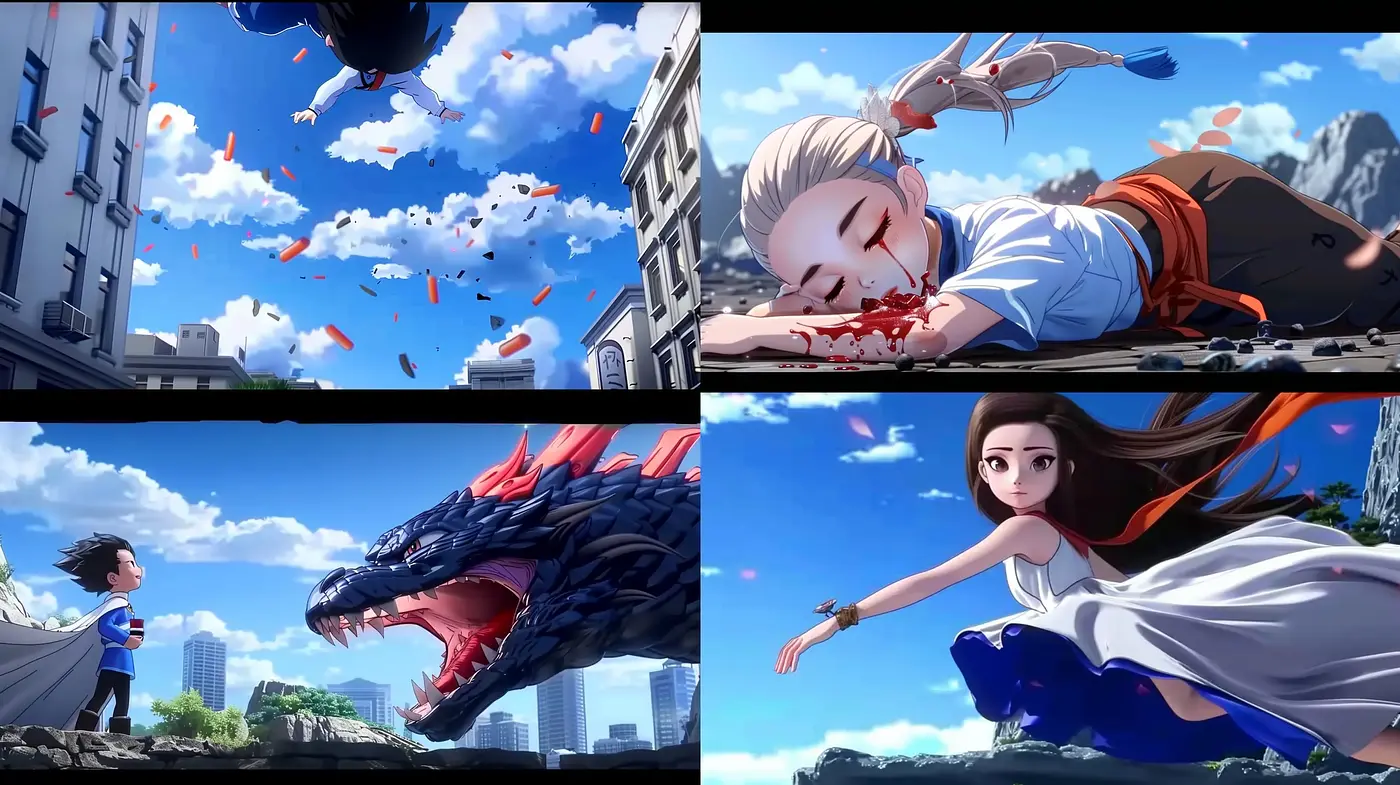 Dynamic Anime-Inspired Digital Panorama - Midjourney sref style