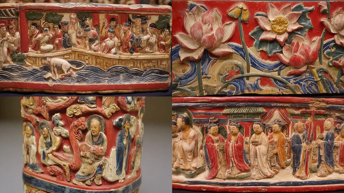 Vibrant and Textured Narratives in Traditional Artistry - Midjourney sref style