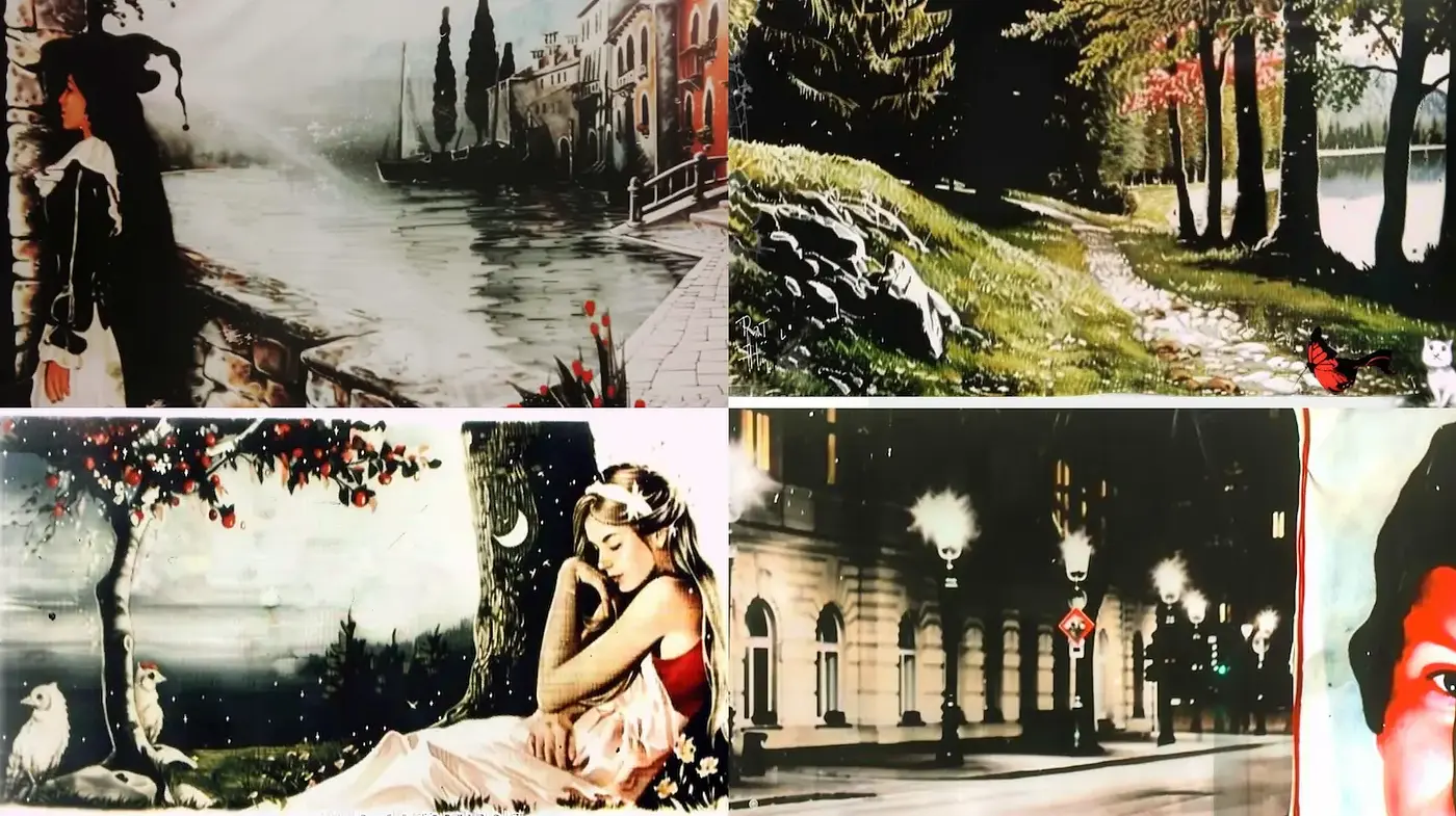 Ethereal Romanticism with an Intricate Blend of Natural and Urban Landscapes - Midjourney sref style