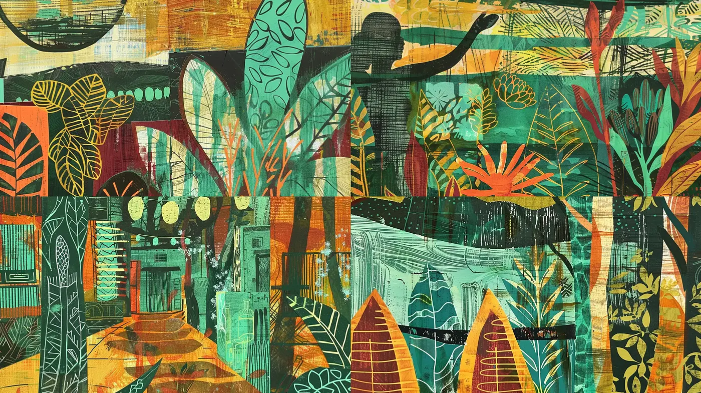 Eclectic Tapestry of Nature and Urbanism - Midjourney sref style