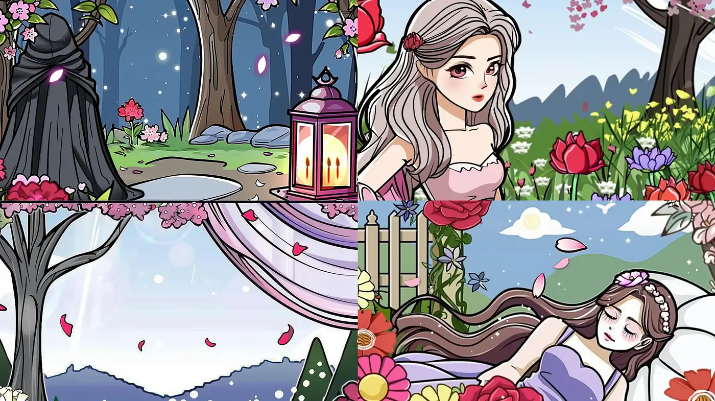 Enchanted Blossom Nights: A Fairy-Tale Fusion with a Pastel Anime Essence - Midjourney sref style