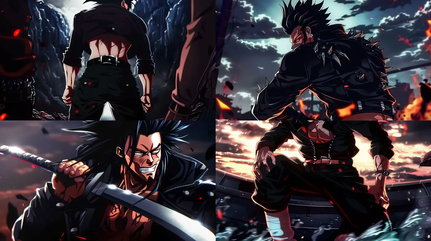 Epic Dusk: A Stylized Fusion of Dynamic Anime-Inspired Action - Midjourney sref style