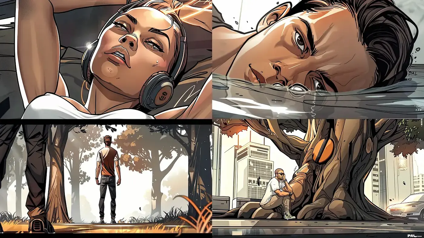 Dynamic Illustrative Style with Comic Influences - Midjourney sref style