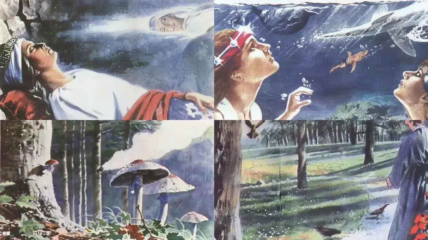 Ethereal and Enigmatic Visions: A Blend of Nature and Dreamlike Qualities - Midjourney sref style