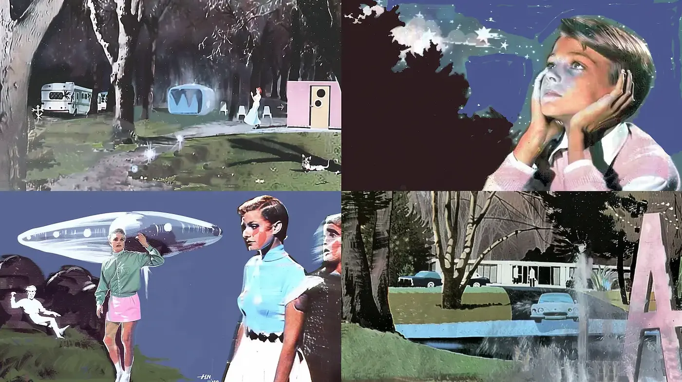 Retro-futuristic Vistas with a Surreal Touch - Midjourney sref style