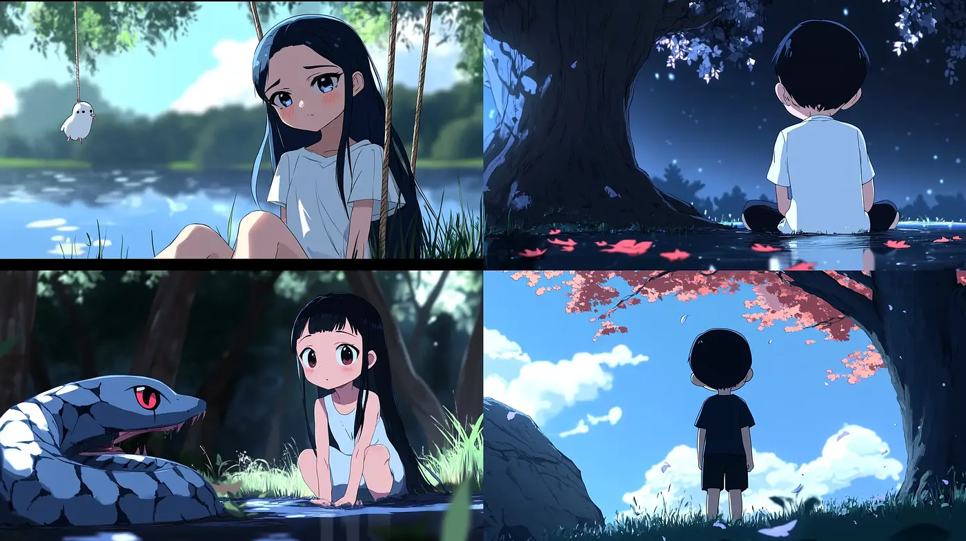 Serene Anime-Inspired Digital Paintings with Pastel Hues - Midjourney sref style