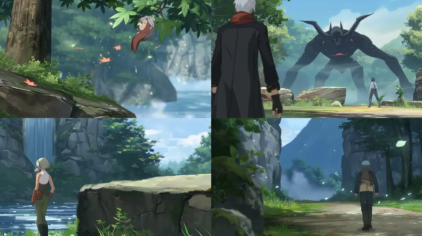 Enchanted Natural Landscapes with Anime Essence - Midjourney sref style