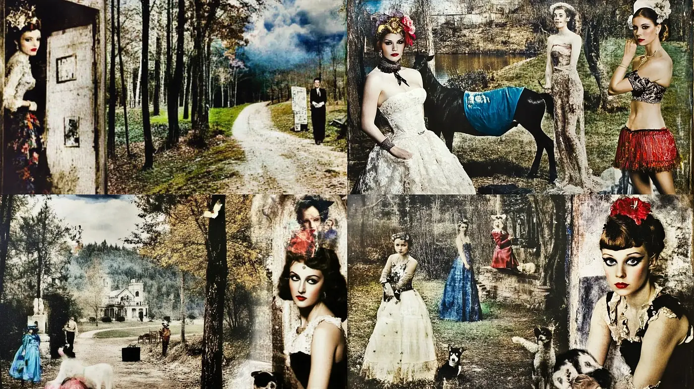 Ethereal Rustic Elegance with a Surrealist Twist - Midjourney sref style