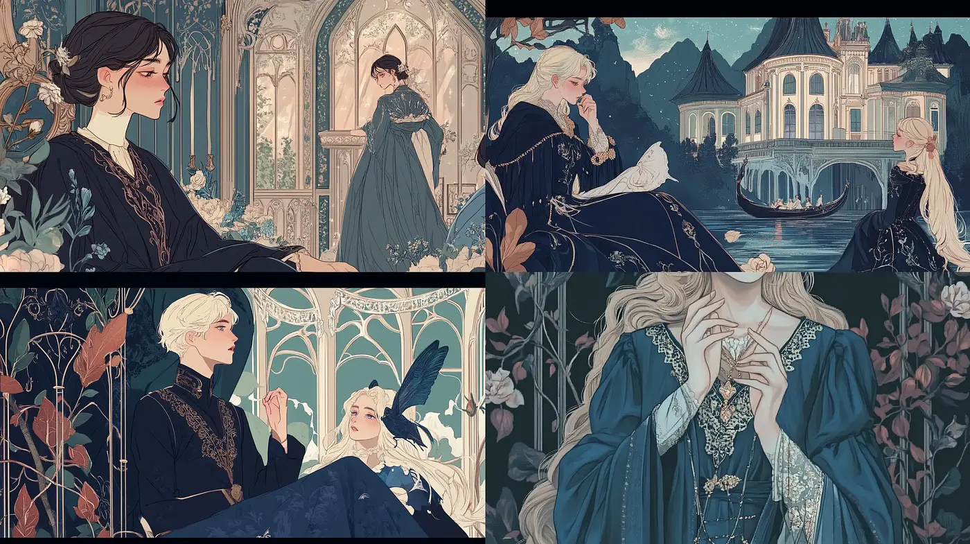 Ethereal Renaissance-Inspired Illustrative Dreamscapes - Midjourney sref style