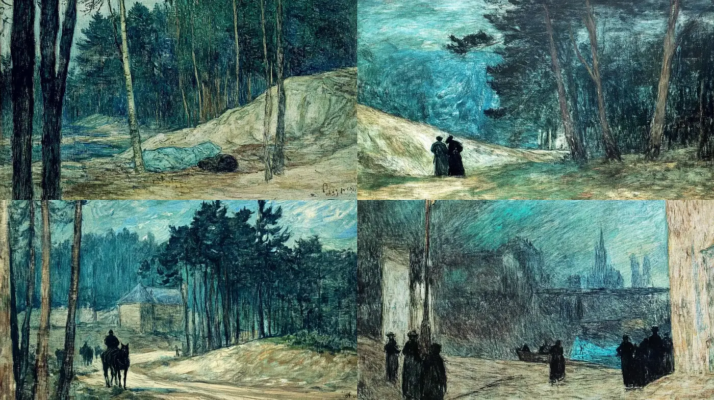 Consistent Impressions of Solitude in Ephemeral Landscapes - Midjourney sref style