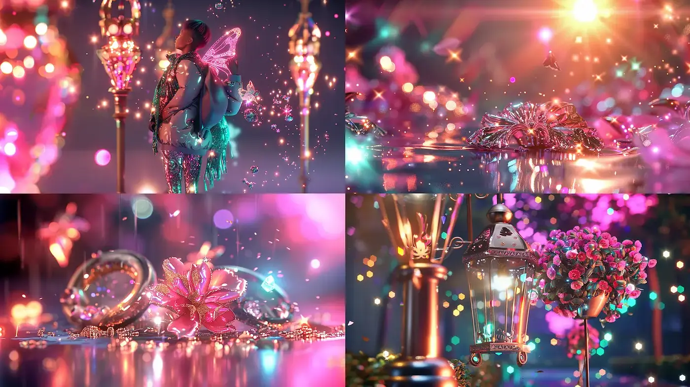 Whimsical Fantasy Aesthetic with a Sparkling Glow - Midjourney sref style