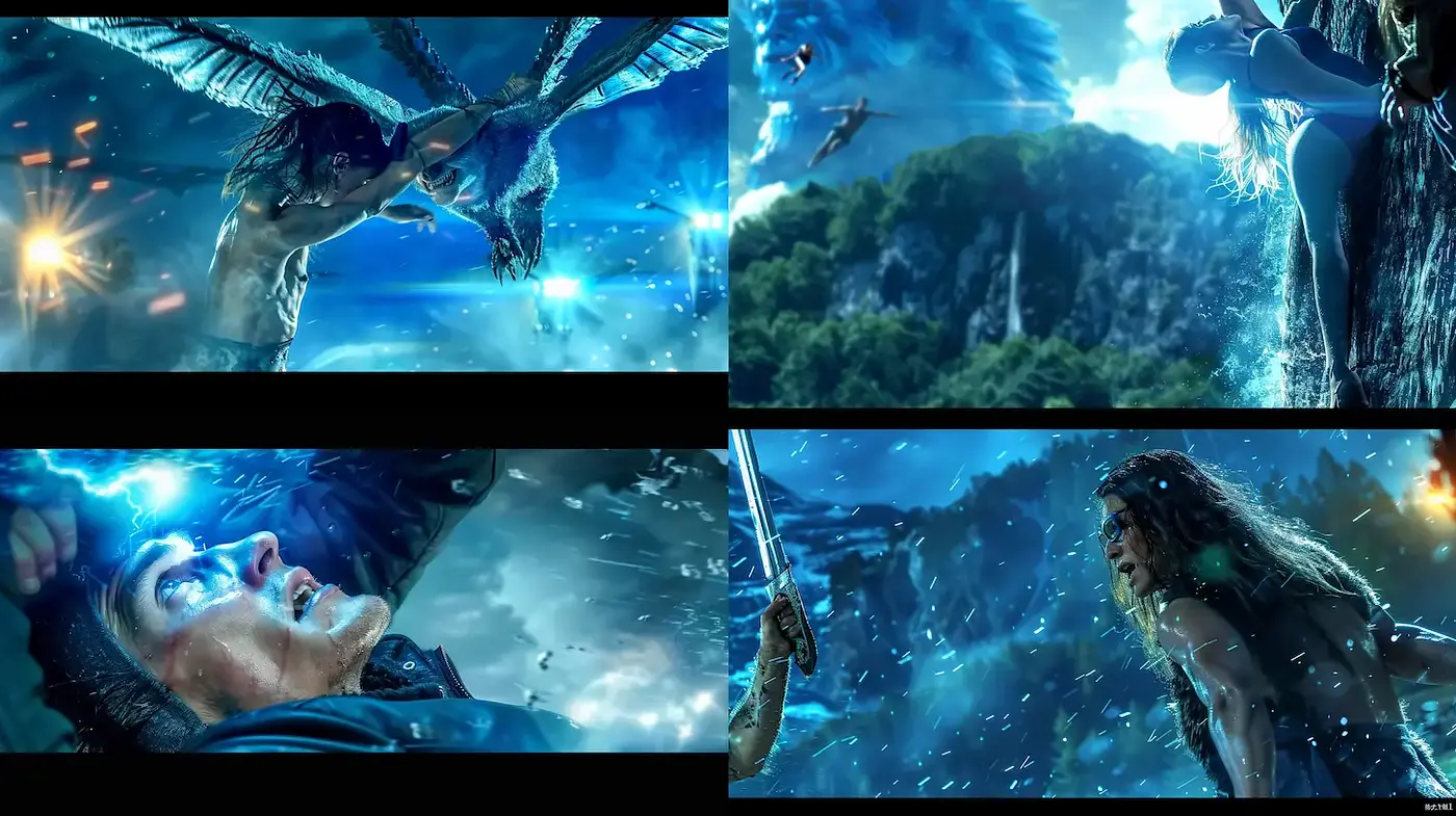Dynamic and Ethereal Visuals with a Mythical Quality - Midjourney sref style
