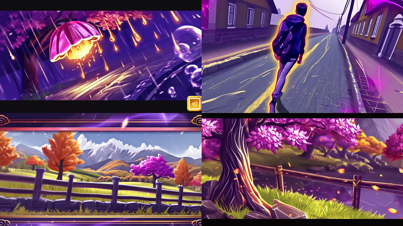 Ethereal Twilight Dreamscape: A Fusion of Vivid Colors and Surreal Light - Midjourney sref style