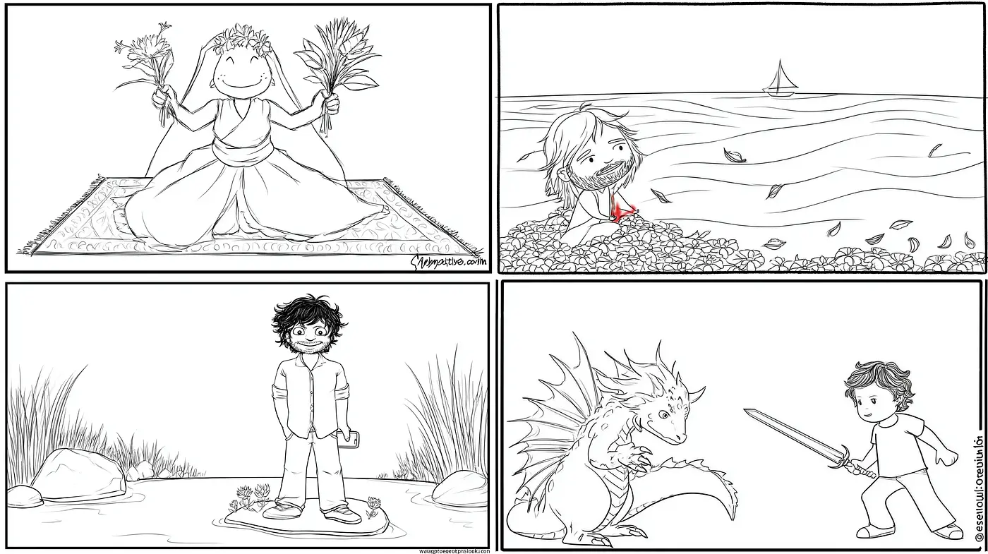 Whimsical and Playful Illustrations with a Touch of Fantasy - Midjourney sref style