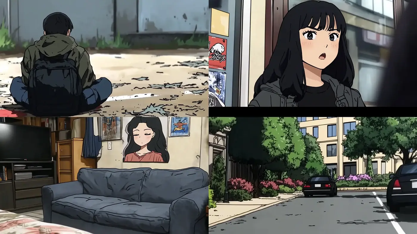 Consistent Shades of Modern Anime with Realistic Undertones - Midjourney sref style