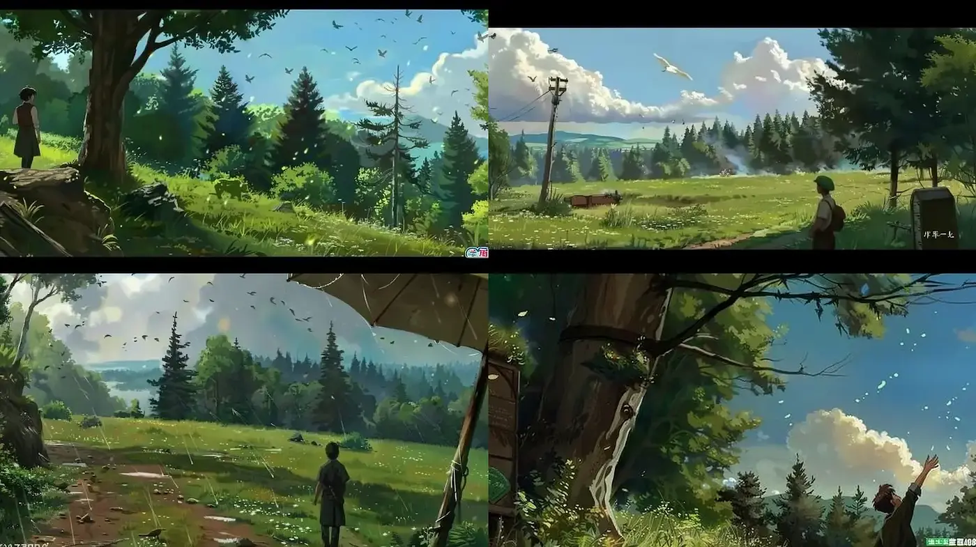 Serene Landscapes with Lush Nature and Playful Light - Midjourney sref style