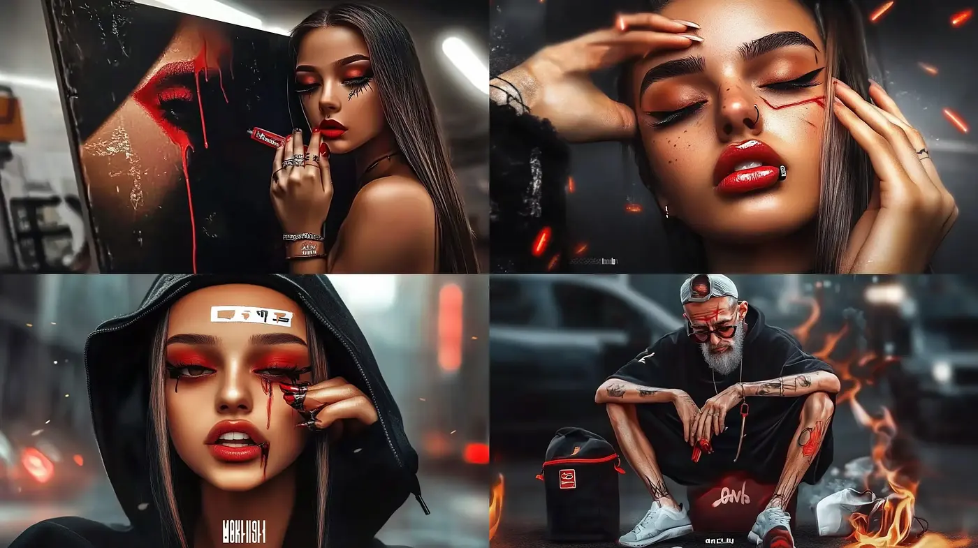 Urban Noir Chic: A Fusion of Hyper-Realism and Graphic Novel Aesthetics - Midjourney sref style