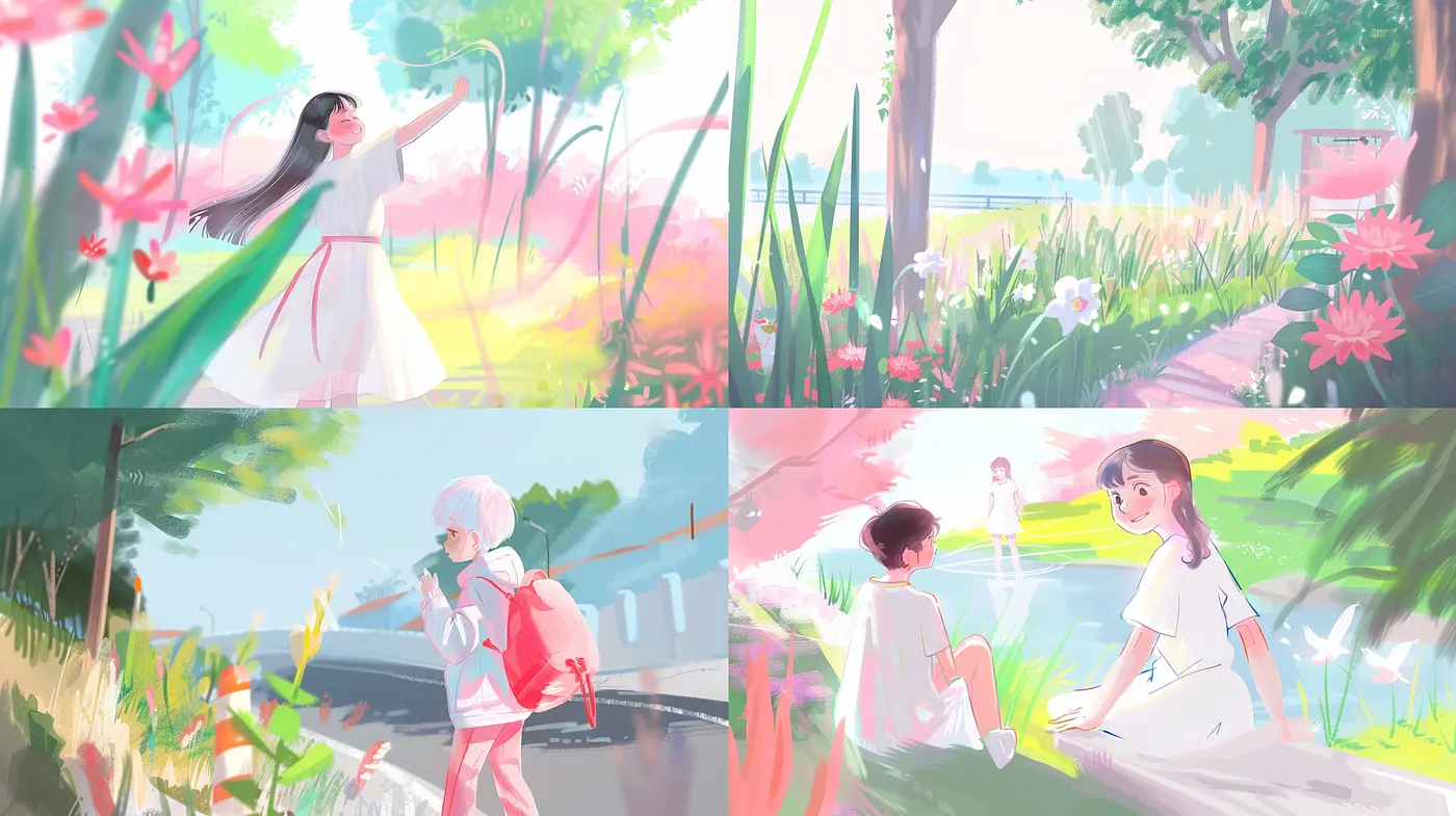 Pastel Dreamscape: A Harmonious Blend of Soft Hues and Gentle Impressions - Midjourney sref style