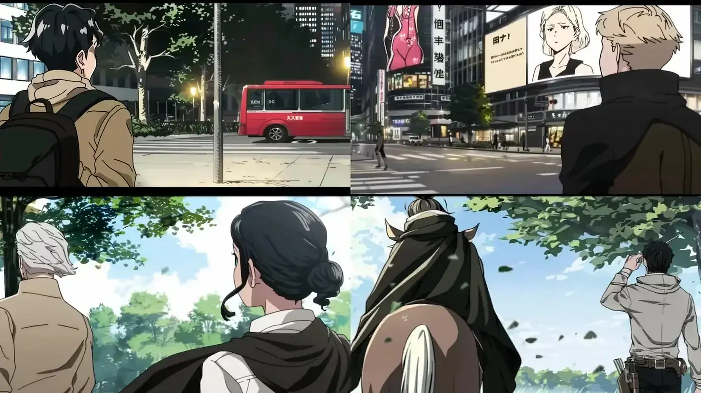 Contemporary Anime Essence with Urban Sophistication - Midjourney sref style