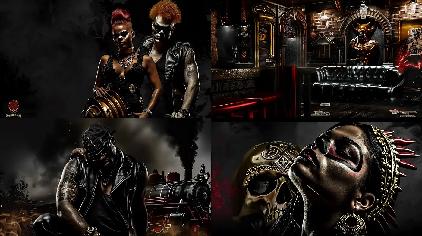 Gothic-Industrial Fusion with a Hint of Steam Punk Aesthetics - Midjourney sref style