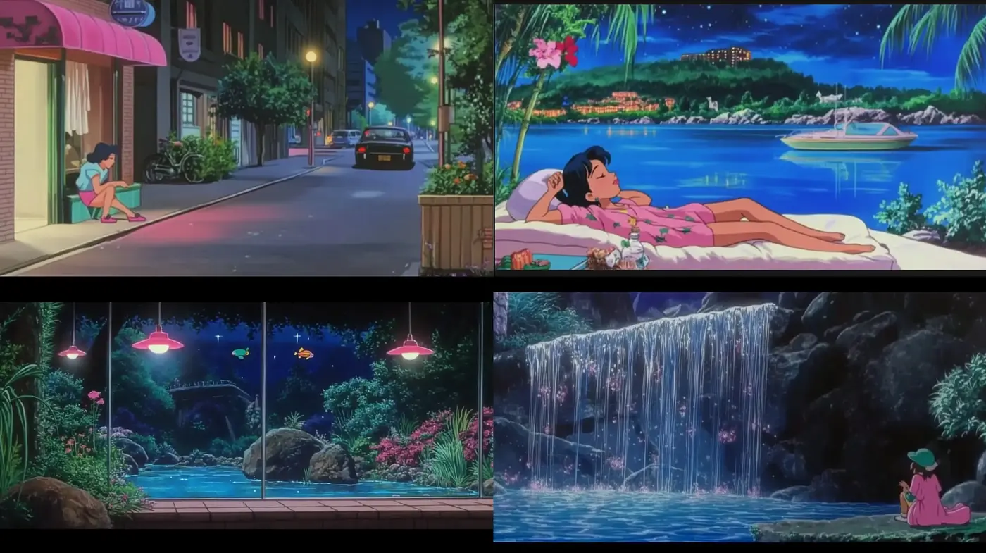 Tranquil Visions in Lush and Vibrant Anime Realms - Midjourney sref style