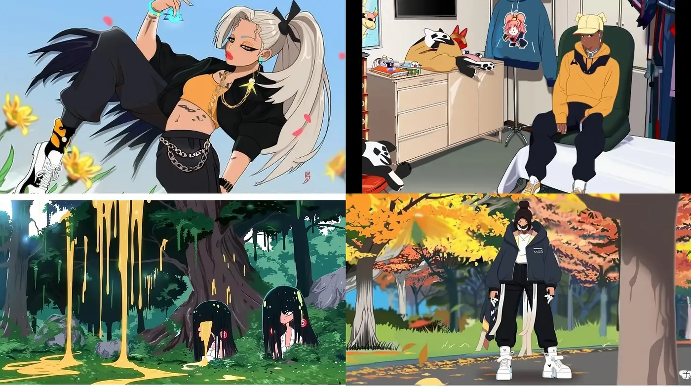 Contemporary Urban Anime-Inspired Illustrations - Midjourney sref style