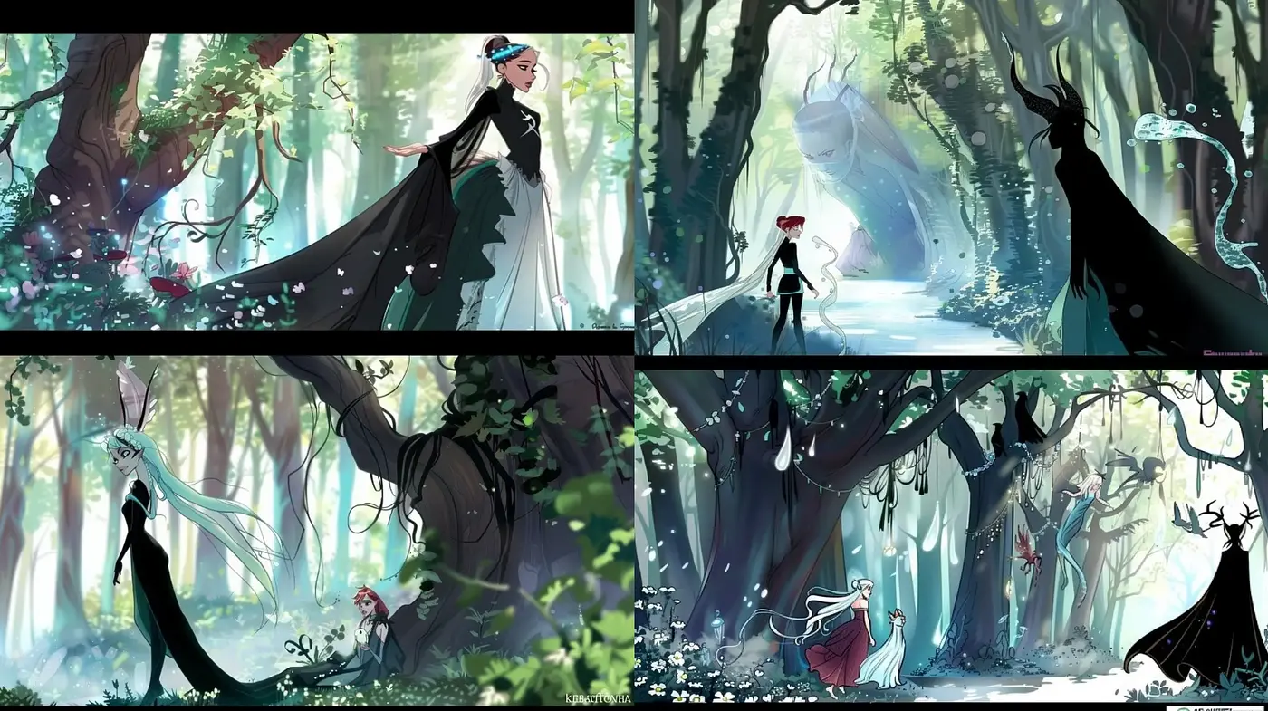 Enchanted Forest Whimsy: Ethereal Light and Nature's Palette - Midjourney sref style