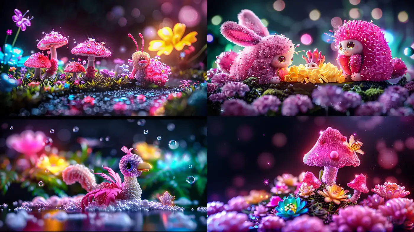 Enchanted Twilight: A Whimsical Journey in Saturated Hues - Midjourney sref style