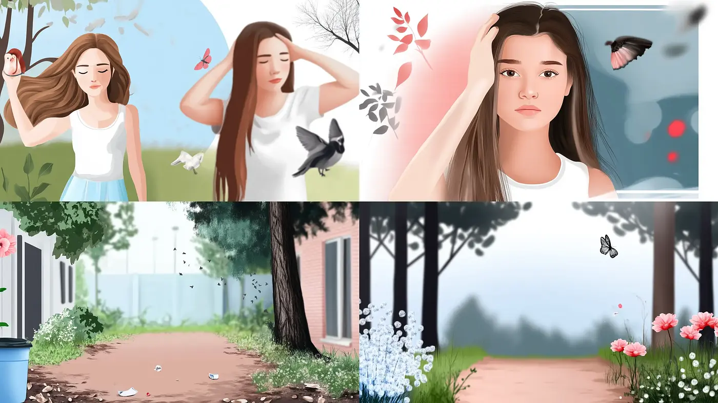 Serene Pastoral Whispers with a Modern Digital Brushstroke - Midjourney sref style