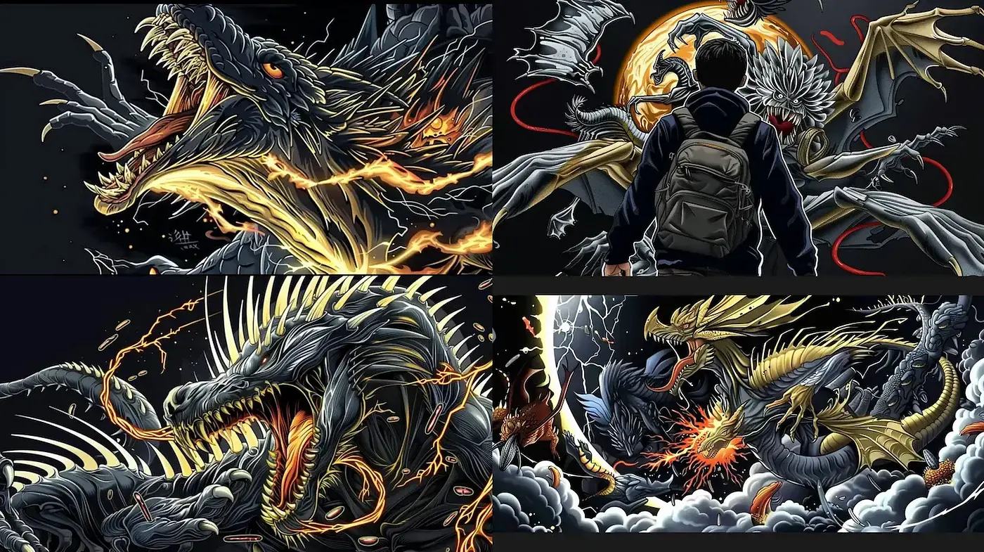 Dynamic Illustrative Fantasy with Chiaroscuro Influences - Midjourney sref style