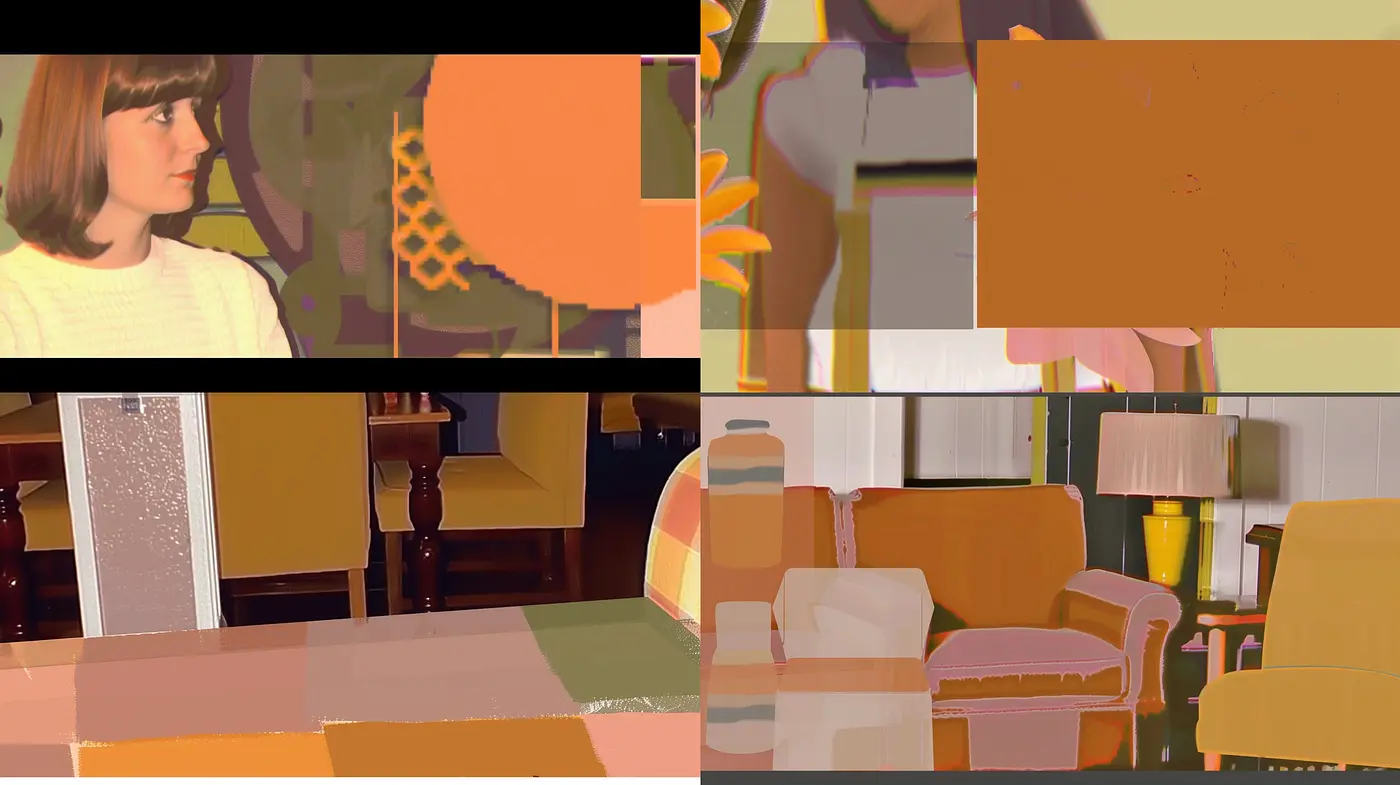 Warm Tonal Expressions in Abstracted Retro Ambience - Midjourney sref style