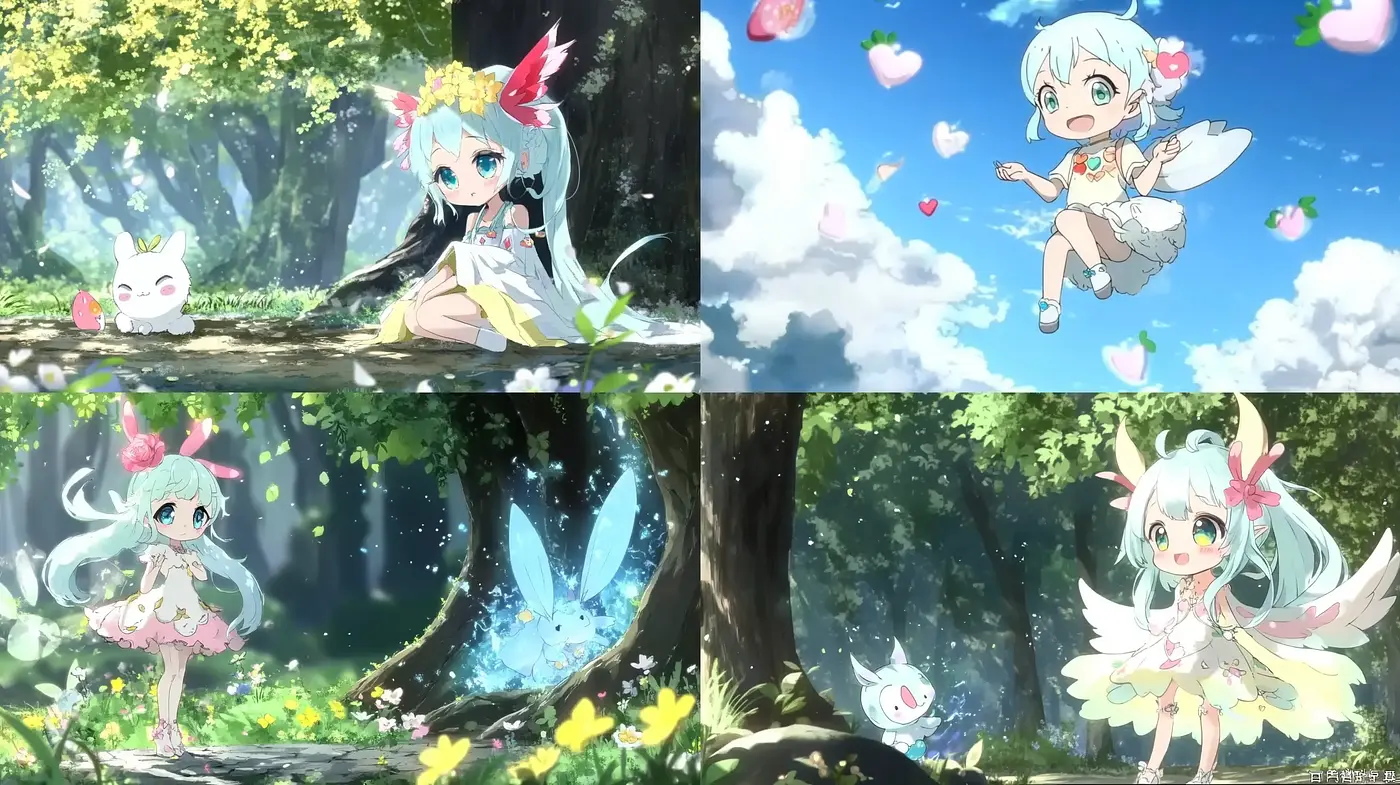 Ethereal Dreamscape Anime Worlds with Magical Forest Tones - Midjourney sref style
