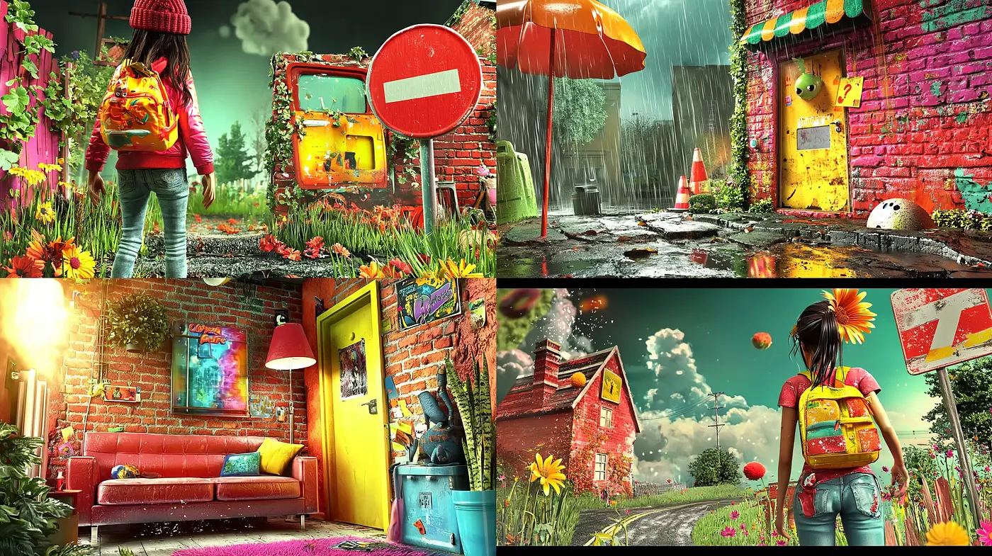 Luminous Whimsical Dreamscape: A Saturated Nostalgia-Infused Reality Fusion - Midjourney sref style