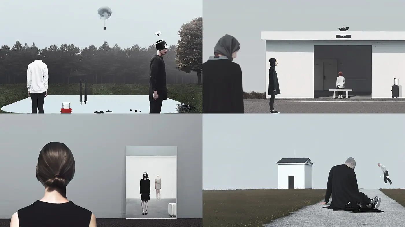 Monochromatic Serenity: A Study in Minimality and Subdued Elegance - Midjourney sref style