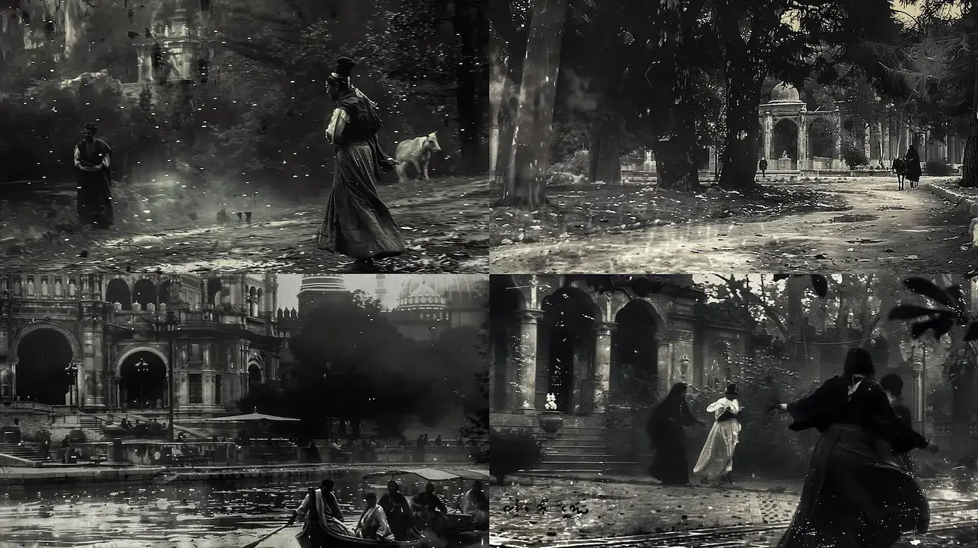 Ethereal, dreamlike vintage visuals with a hint of drama - Midjourney sref style