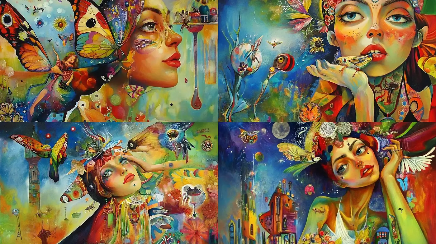 Ethereal Whimsy: A Fantastical Fusion of Surrealism and Nature - Midjourney sref style