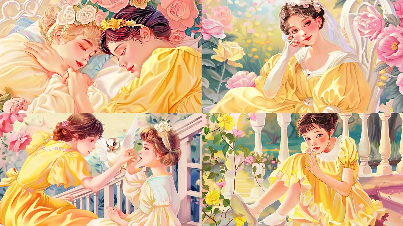 Ethereal Daydream: An Homage to Romantic Vintage Illustration - Midjourney sref style