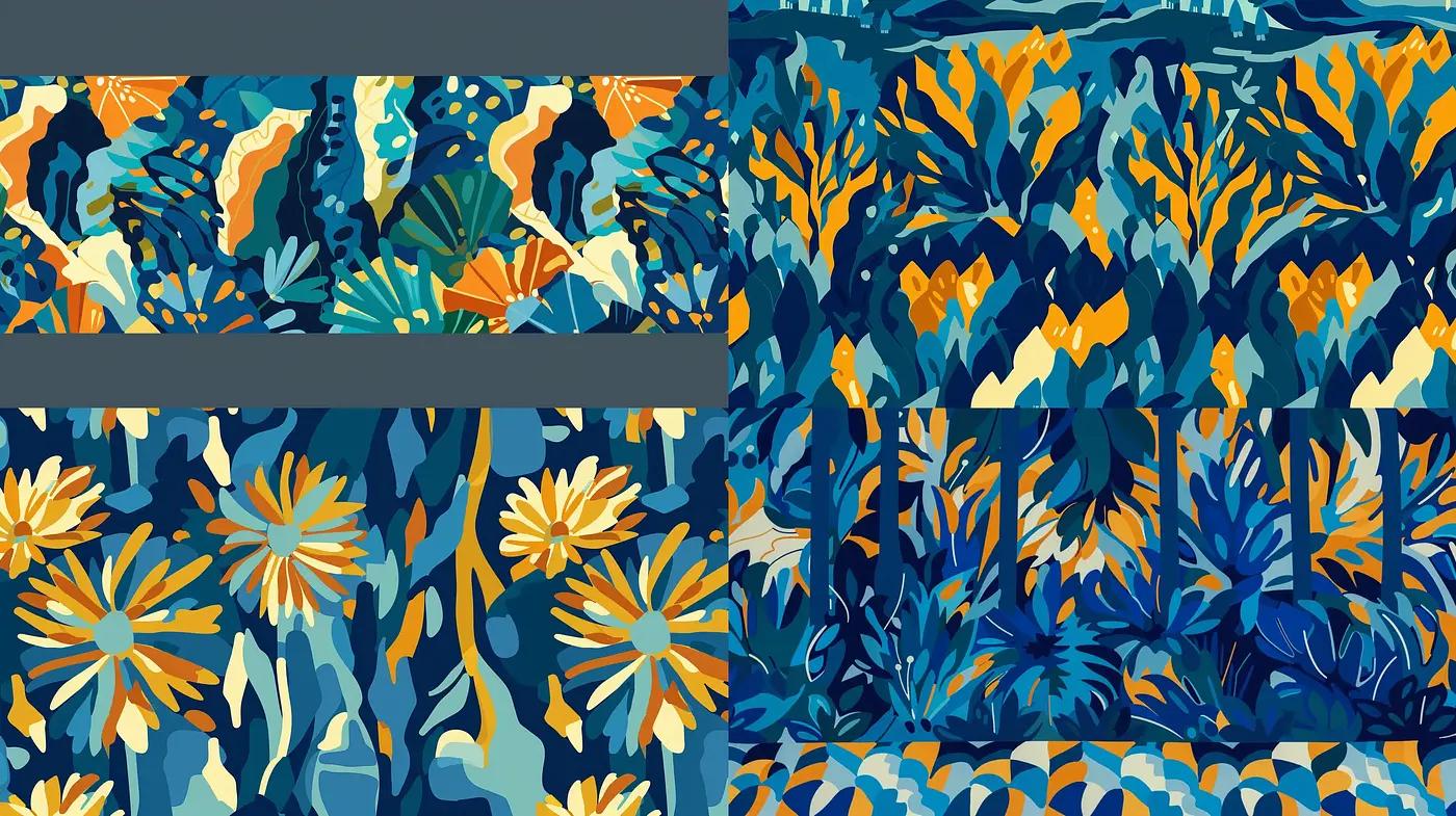 Tropical Botanical Tapestry: A Synthesis of Vibrant Florals and Foliage - Midjourney sref style