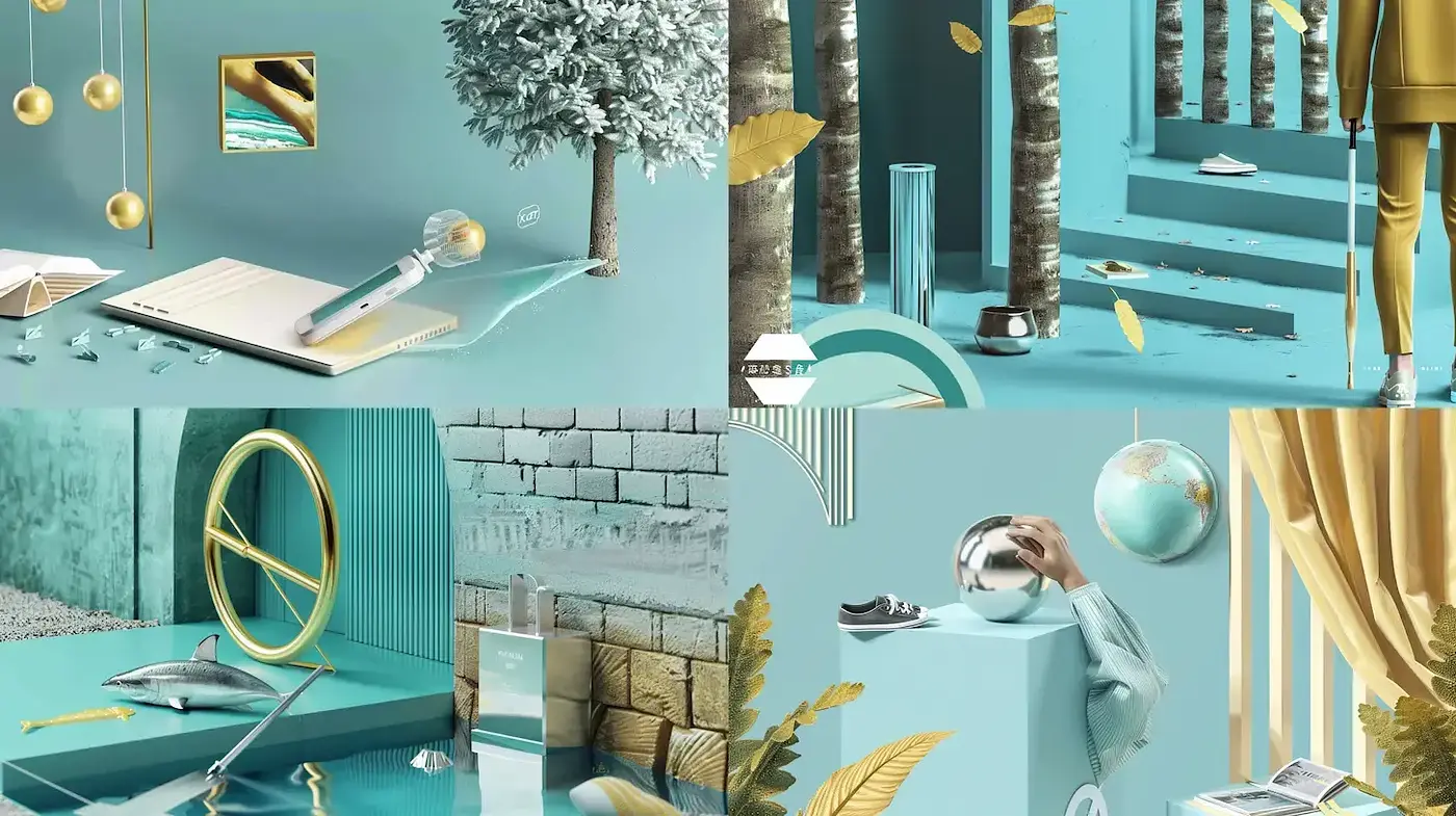 Cohesive Blend of Surrealism and Minimalism with a Touch of Futurism - Midjourney sref style