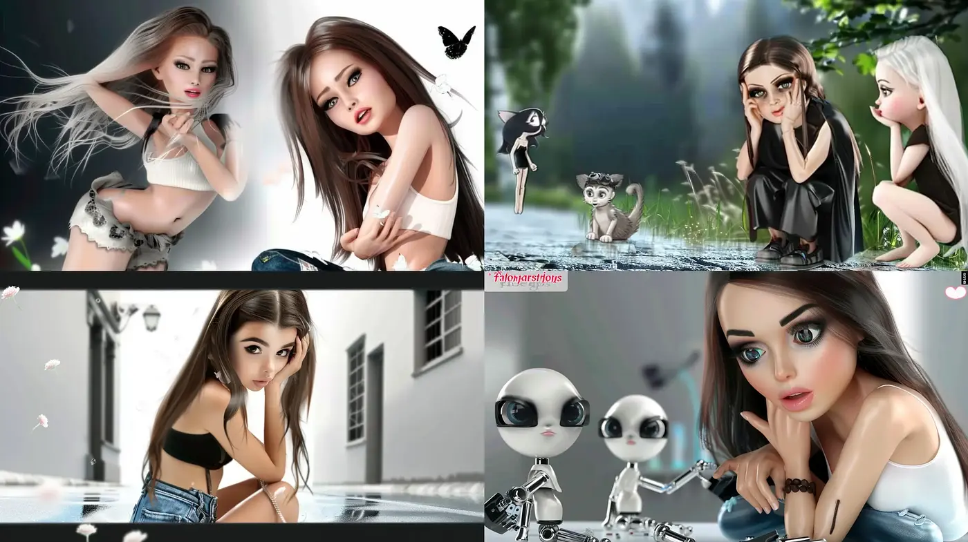 Digital Hyper-Realistic Caricature with a Surreal Twist - Midjourney sref style