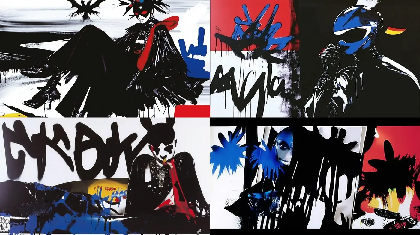 Dynamic Graffiti Fusion with Abstract Expressionism - Midjourney sref style