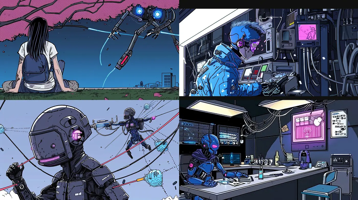 Cybernetic Dreamscape: An Ode to Neon-Lit Futures - Midjourney sref style