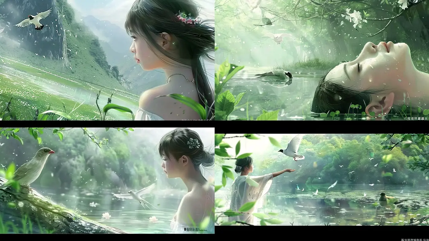 Ethereal Nature-Inspired Serenity with Realistic Undertones - Midjourney sref style