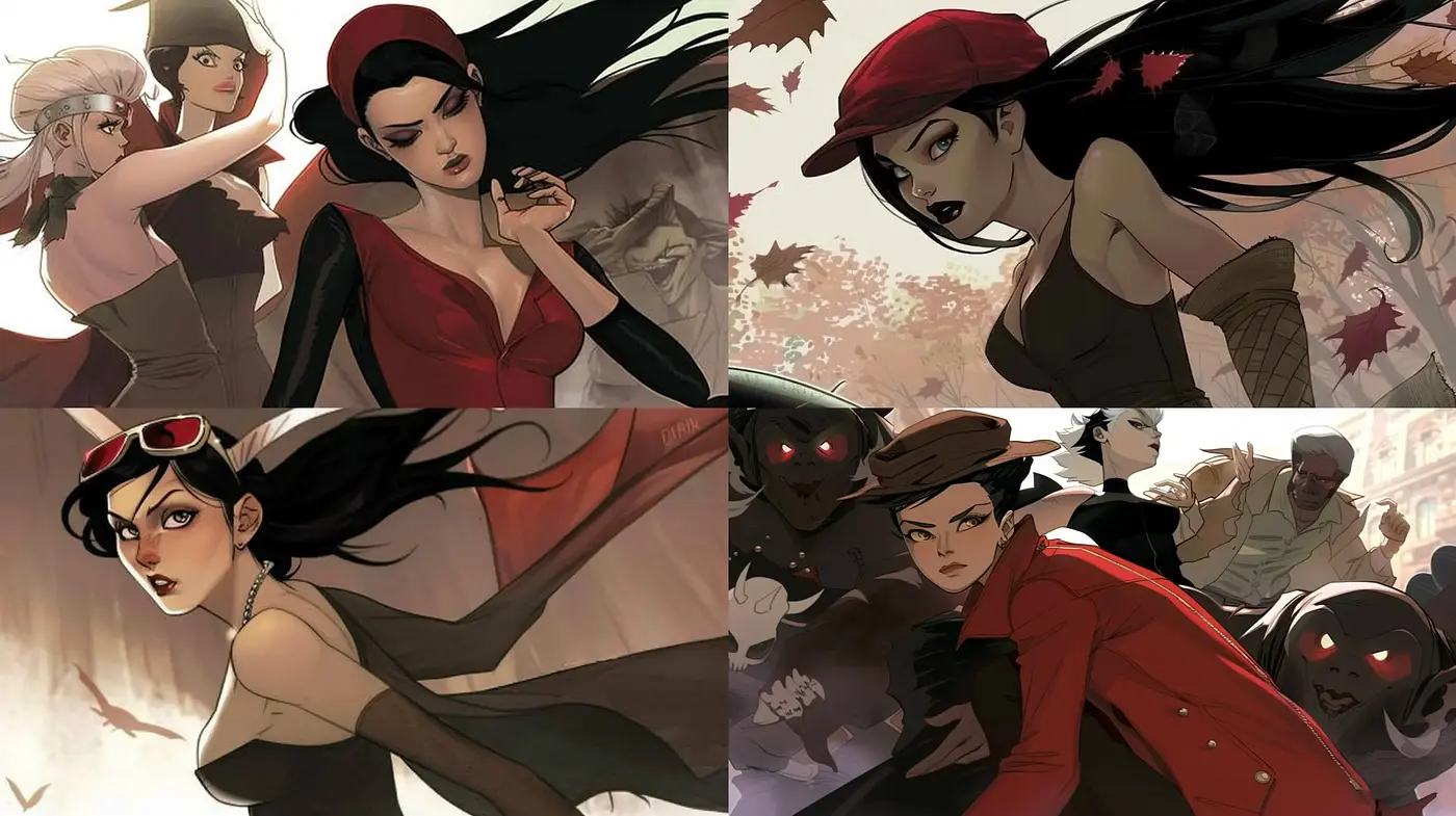 Dynamic Illustrative Narratives with a Touch of Graphic Novel Realism - Midjourney sref style