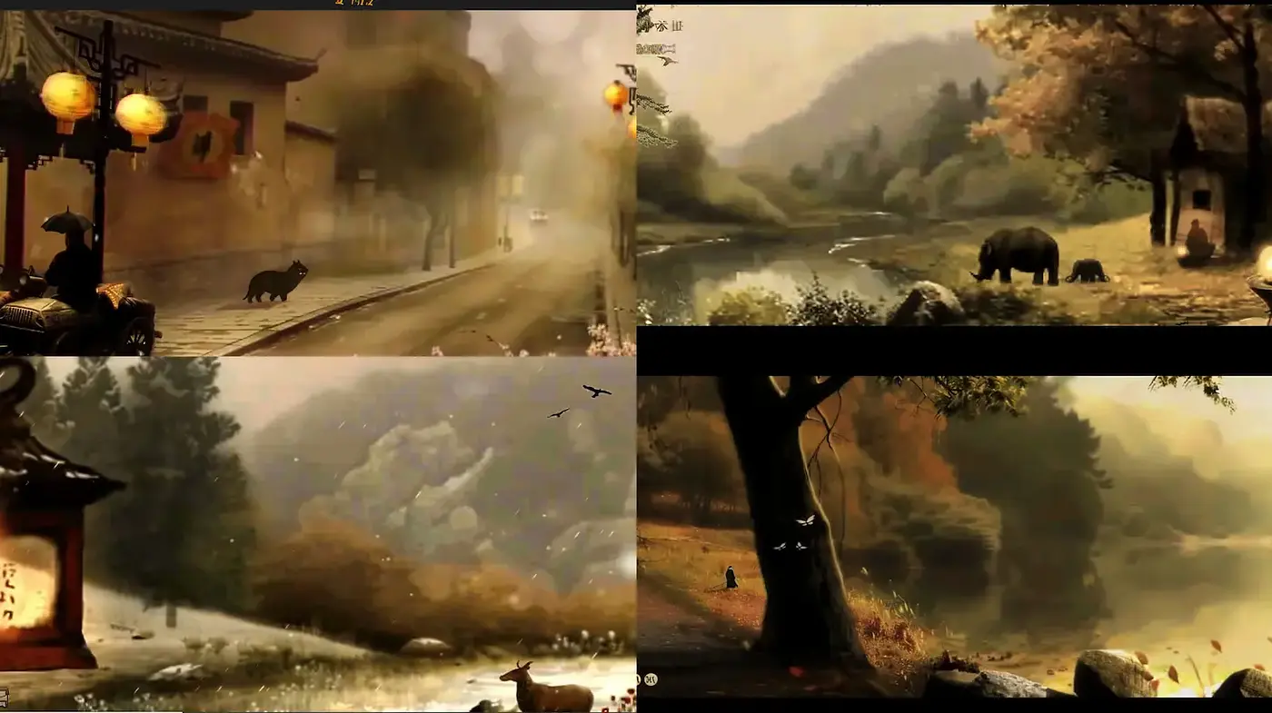 Serene landscapes with a hint of nostalgia and natural beauty - Midjourney sref style