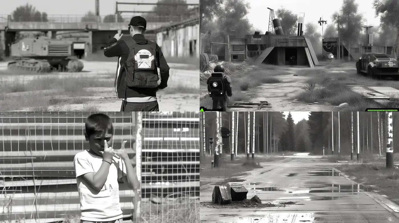 Monochromatic Homage to Elegiac Industrialism and Personal Solitude - Midjourney sref style
