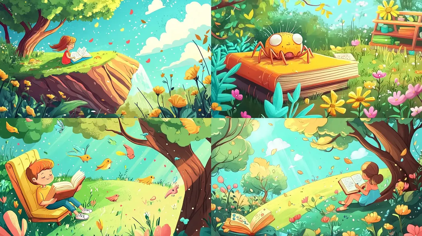 Consistently Warm and Vibrant Storybook Illustration Style - Midjourney sref style