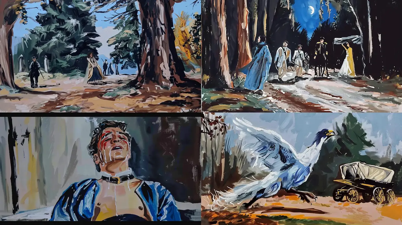 Ethereal Twilight: A Cinematic Journey in Expressionist Brushwork - Midjourney sref style
