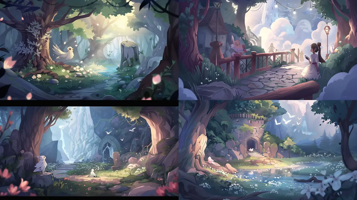 Enchanted Forest Whimsy: A Dreamlike Artistic Fusion - Midjourney sref style